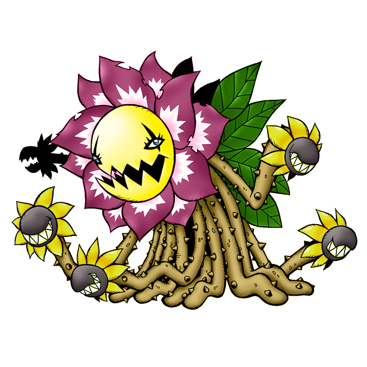 blossomon blue_eyes digimon digimon_(creature) digimon_world_3 looking_at_viewer sharp_teeth solo teeth