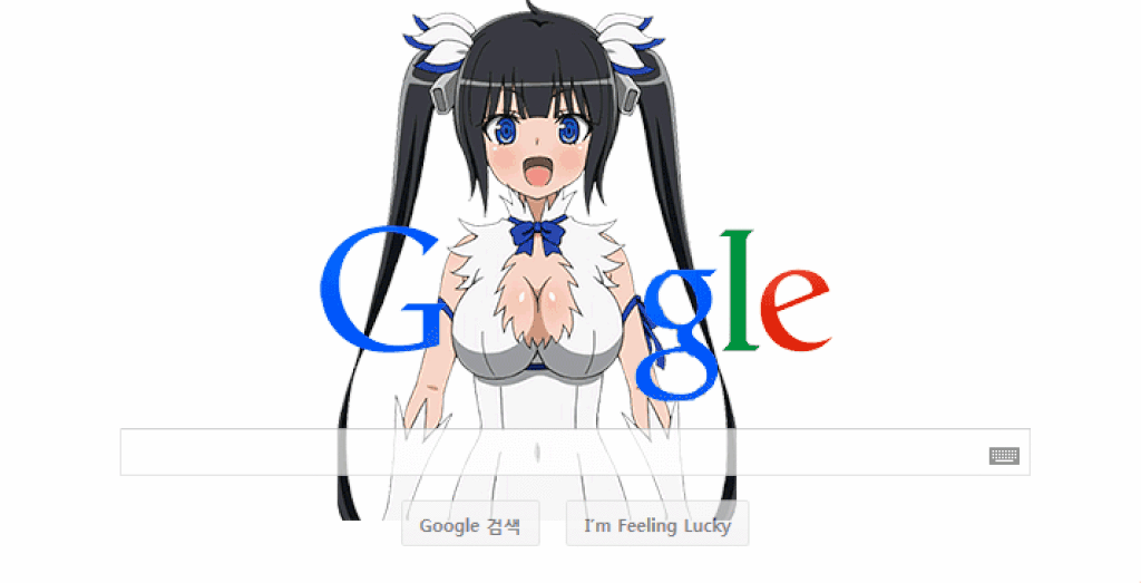10s 1girl animated animated_gif black_hair blue_eyes blush bouncing_breasts breasts cleavage covered_navel dress dungeon_ni_deai_wo_motomeru_no_wa_machigatteiru_darou_ka female_focus gloves google hair_ornament hestia_(danmachi) jumping large_breasts looking_at_viewer navel smile solo tight_dress twintails white_background white_dress