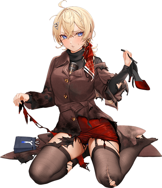 1girl ahoge blonde_hair blue_eyes breasts brown_coat coat full_body garter_straps gift_bag hair_between_eyes hair_ornament hairclip hand_on_own_hip hoshiakari_(c2_kikan) kantai_collection large_breasts looking_at_viewer low_side_ponytail medium_hair official_art open_mouth panties pantyhose red_panties red_ribbon ribbon seiza sitting solo sweat thighhighs torn_clothes torn_thighhighs transparent_background tuscaloosa_(kancolle) tuscaloosa_(valentine)_(kancolle) underwear