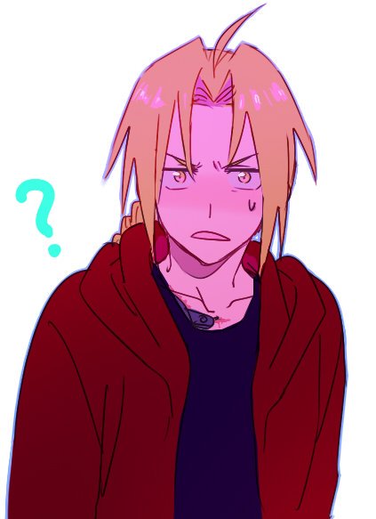1boy ? black_shirt blonde_hair braid coat edward_elric frown fullmetal_alchemist looking_at_viewer male_focus open_mouth red_coat riru shirt simple_background solo standing sweatdrop white_background yellow_eyes