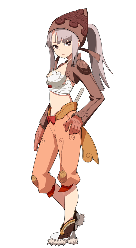 1girl bandana boots bow bow_bra bra breasts brown_bandana brown_boots brown_gloves brown_jacket cleavage closed_mouth expressionless full_body fur-trimmed_boots fur_trim gloves grey_eyes grey_hair hand_on_own_hip heel_up high_ponytail imaizumi_teruhiko jacket large_variant_set long_hair long_sleeves looking_at_viewer medium_breasts midriff navel official_art pink_shorts ponytail ragnarok:_guild_masters ragnarok_online red_bow shorts shrug_(clothing) sidelocks simple_background solo standing thief_(ragnarok_online) transparent_background underwear variant_set white_bra