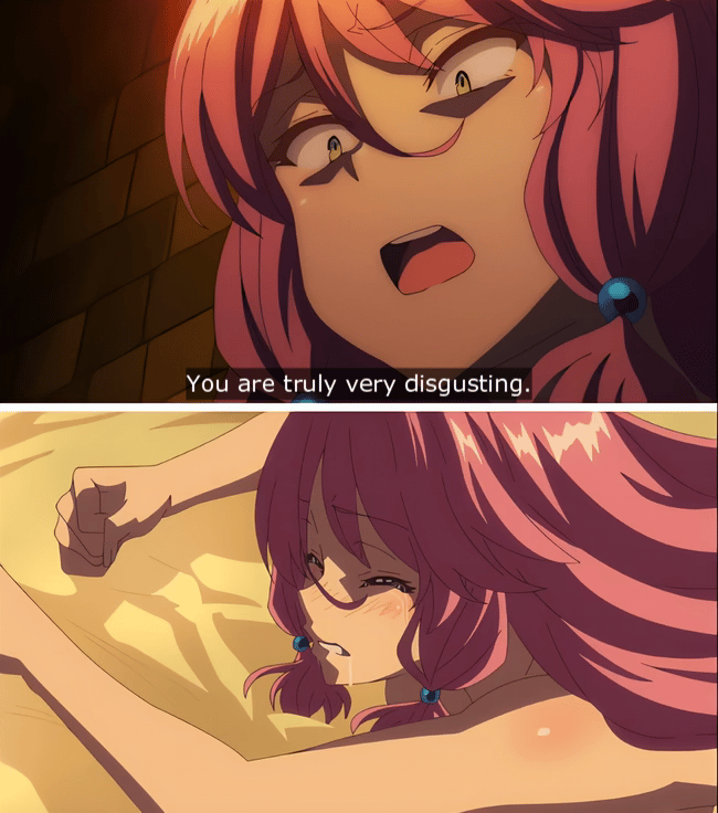 animated animated_gif ass blush bouncing_breasts breasts canon_rape checkered_floor clenched_teeth crying crying_with_eyes_open cum cum_in_pussy defeat defeated_villainess fire fireplace flare_arlgrande_jioral floor indoors instant_loss kaifuku_jutsushi_no_yarinaoshi_~sokushi_mahou_to_skill_copy_no_chouetsu_heal~ keyarga_(kaiyari) looping_animation nipples pain pink_hair rape revenge screaming sex sex_from_behind spanked spanking sweat tears teeth unwanted_creampie