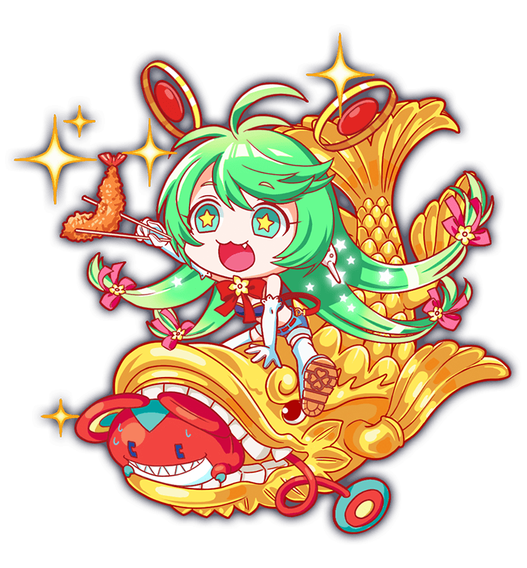 absurdly_long_hair adapted_costume ahoge alternate_costume aqua_eyes aqua_shorts bare_shoulders belt belted_shorts blue_tube_top boots bow bowtie cel_shading chibi chopsticks colored_shoe_soles colored_tips crash_fever denim denim_shorts elbow_gloves fang floating_headgear flower food four-leaf_clover_print full_body game_cg gloves gradient_hair green_hair hair_ribbon happy_(crash_fever) holding holding_chopsticks jerry_(crash_fever) lanyard legs_apart long_hair mouse_(animal) multicolored_hair official_alternate_costume official_art open_mouth outline pink_ribbon red_belt red_bow red_bowtie red_outline ribbon saturated shachihoko sharp_teeth shorts simple_background sitting sparkle star_(symbol) star_in_eye strapless stuck sweatdrop symbol_in_eye tachi-e teeth tempura thigh_boots tongue transparent_background tube_top very_long_hair white_footwear white_gloves yellow_flower