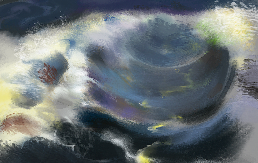 abstract art_study cloud faux_traditional_media foaming_waves no_humans ocean original photoshop_(medium) scenery sky surreal water waves yuming_li