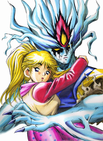 1980s_(style) baoh baoh_raihousha blue_skin colored_skin hashizawa_ikuro lowres oldschool retro_artstyle screencap sumire_(baoh)