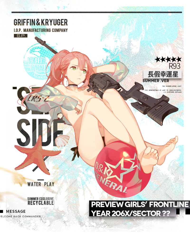 1girl armpits ask_(askzy) ball bare_shoulders barefoot beachball bikini bikini_bottom_only black_bikini blaser_r93 bolt-action_rifle bolt_action breasts cleavage closed_mouth collarbone cropped_jacket crossed_ankles eyewear_on_head feet female_focus full_body girls&#039;_frontline green_eyes gun hair_between_eyes hand_on_own_head holding holding_gun holding_weapon jacket long_hair looking_at_viewer medium_breasts off_shoulder official_alternate_costume official_art open_clothes open_jacket pink_hair prototype_design r93_(girls&#039;_frontline) r93_(holiday_lucky_star)_(girls&#039;_frontline) rifle sandals seashell shell side-tie_bikini_bottom side_ponytail sidelocks sniper_rifle soles solo stomach straight-pull_rifle straight_pull sunglasses swimsuit thigh_strap tinted_eyewear toes topless_female weapon