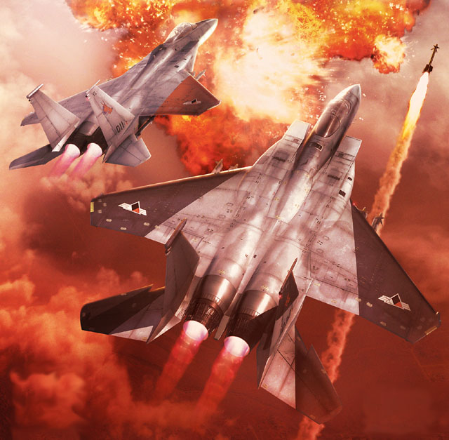 ace_combat ace_combat_zero aerial_battle aircraft airplane battle cipher_(ace_combat) dogfight f-15 flight jet larry_foulke missile official_art