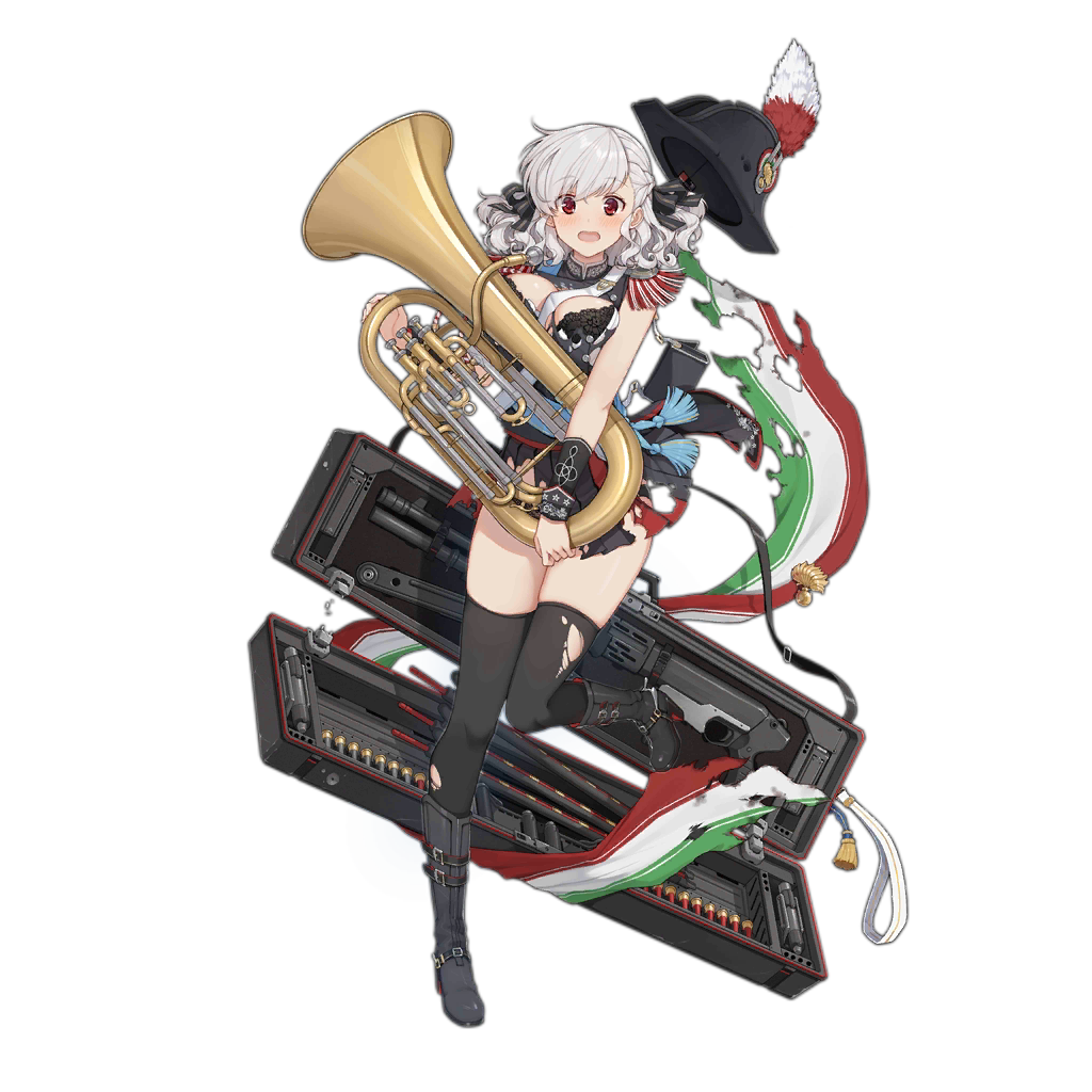 12-gauge 12-gauge_(2_3/4_inch_shell) 1girl ammunition black_boots black_ribbon black_thighhighs boots bra breasts case collar damaged dual-mode_shotgun eyes_visible_through_hair facing_viewer female_focus franchi full_body girls&#039;_frontline gun hair_between_eyes hair_ornament hair_ribbon hat headwear_request holding holding_instrument instrument italian_flag looking_at_viewer military_hat official_alternate_costume official_art open_mouth pump-action_shotgun pump_action red_eyes ribbon semi-automatic_shotgun shell shotgun shotgun_shell silver_hair skirt sleeveless smile solo spas-12 spas-12_(girls&#039;_frontline) spas-12_(marching_band)_(girls&#039;_frontline) standing standing_on_one_leg strap terras thighhighs torn_clothes torn_flag torn_skirt torn_thighhighs transparent_background tuba twintails underwear uniform unworn_headwear weapon wristband zettai_ryouiki