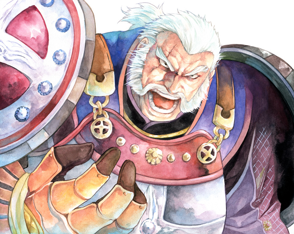1boy agahari angry armor bad_id bad_pixiv_id breastplate facial_hair gauntlets gloves male_focus manly mustache old old_man pauldrons samurai scar sengoku_musou sengoku_musou_2 shimazu_yoshihiro shoulder_armor solo white_hair