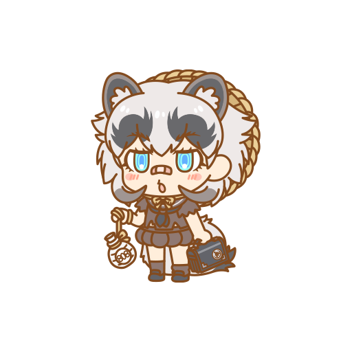 1girl animal_ears extra_ears grey_hair inugami_gyoubu_(kemono_friends) kemono_friends kemono_friends_pavilion looking_at_viewer official_art short_hair solo tail transparent_background