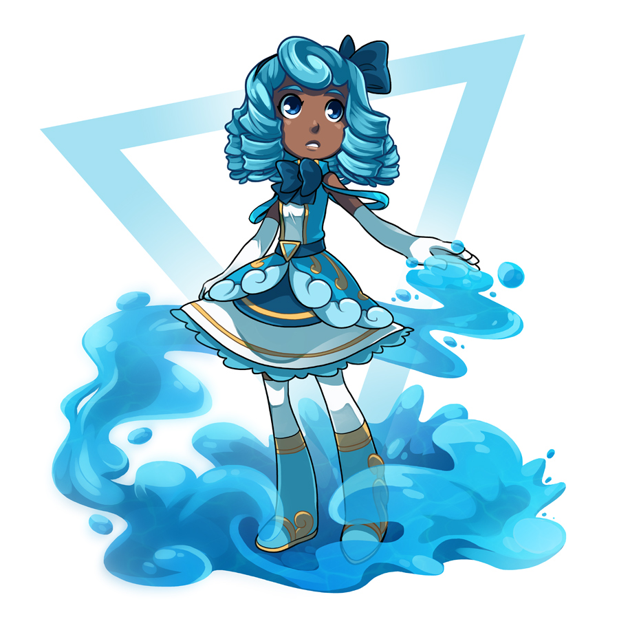 1girl bad_id bad_tumblr_id blue_eyes blue_hair boots bow drill_hair elbow_gloves female_focus full_body gloves hair_bow looking_afar mary_cagle official_art quad_drills sleepless_domain solo thigh_boots thighhighs triangle undine_wells white_gloves zettai_ryouiki