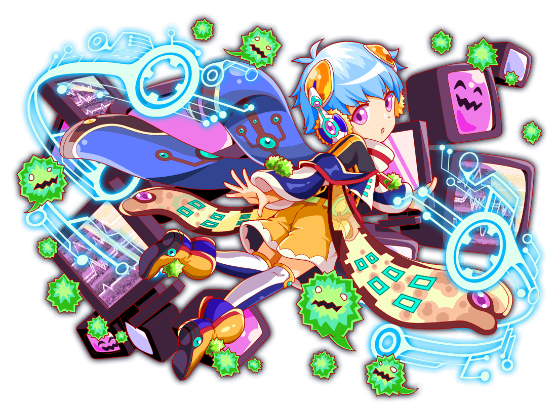1boy 6+others adapted_costume alternate_costume ankle_boots aqua_hair artist_request belt belted_shorts black_sleeves boots cel_shading collar crash_fever double_vertical_stripe from_behind full_body game_cg green_belt looking_back male_focus morris_(crash_fever) multicolored_footwear multiple_others official_alternate_costume official_art open_mouth orange_shorts outline pink_eyes red_outline see-through_clothes short_hair shorts solo_focus static tachi-e television thighhighs third-party_source transparent_background two-tone_thighhighs vertical-striped_sleeves white_collar zipper