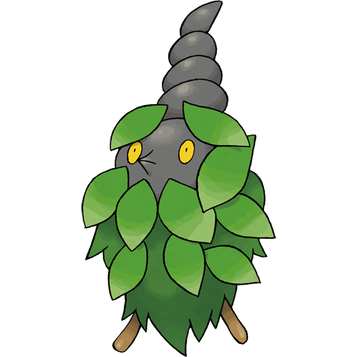 burmy burmy_(plant) closed_mouth full_body gen_4_pokemon leaf nintendo no_humans official_art pokemon pokemon_(creature) pokemon_dppt pokemon_focus solo sugimori_ken third-party_source transparent_background