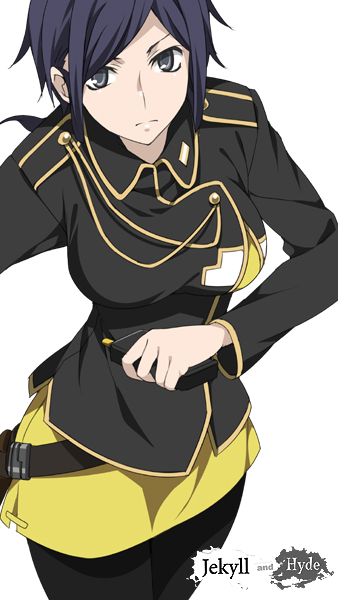 10s 1girl black_hair cellphone devil_survivor_(series) devil_survivor_2 female_focus mizuki_makoto pantyhose phone sako_makoto short_hair solo uniform