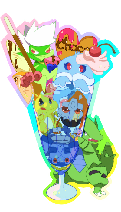 bronzong dragonite gen_1_pokemon gen_2_pokemon gen_4_pokemon gen_5_pokemon heatran jellicent legendary_pokemon nintendo pokefood pokemon pokemon_(creature) roserade tyranitar