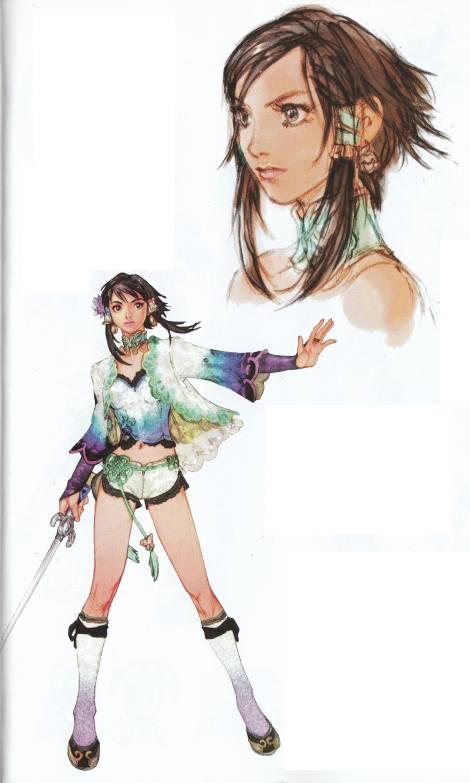 1girl chai_xianghua choker concept_art female_focus jacket kneehighs namco official_art scan shorts socks soul_calibur soulcalibur soulcalibur_iv sword traditional weapon