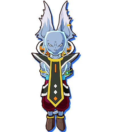 animal_ear_fluff animal_ears beerus blue-skinned_male blue_skin cat_boy cat_ears chibi colored_skin dragon_ball dragon_ball_fusions earrings fur_trim hakaishin jewelry long_ears skinny whirus whis