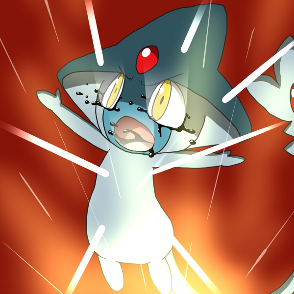artist_request azelf bleeding blood blood_on_face explosion explosion_(pokemon) gen_4_pokemon legendary_pokemon open_mouth pokemon pokemon_(creature) tail violence yellow_eyes