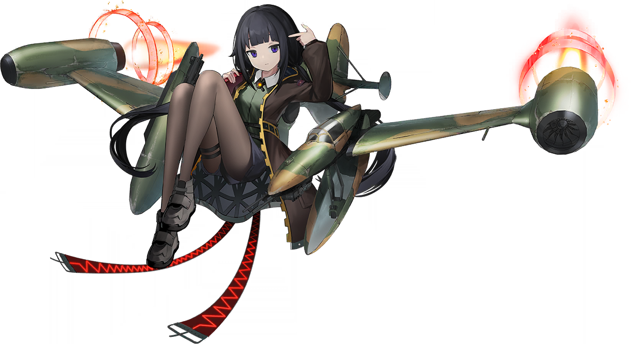 1girl black_hair blunt_bangs breasts closed_mouth full_body jacket jet_engine long_hair looking_at_viewer low_twintails sentinel_girls official_art pantyhose pointing pointing_at_self shoes shorts small_breasts solo strelka_(sentinel_girls) transparent_background twintails uniform