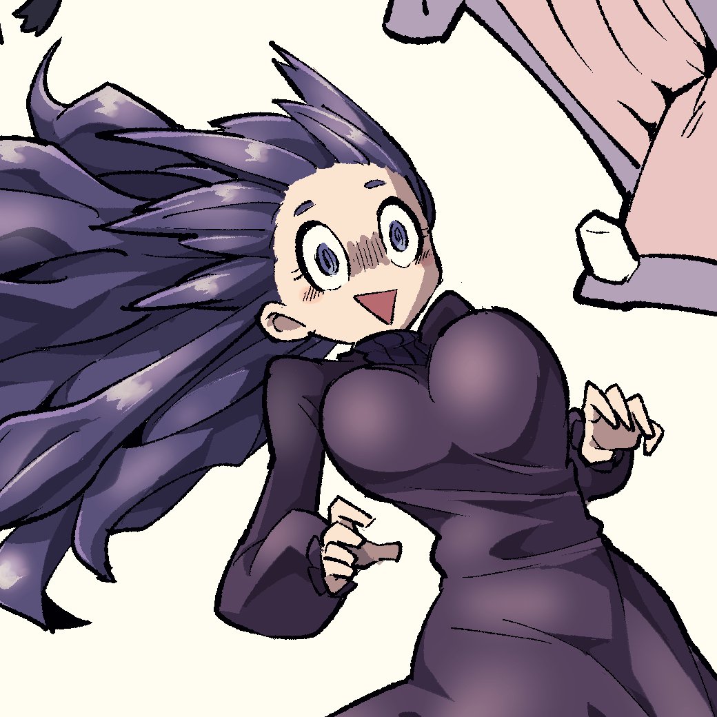 1girl @_@ alternate_breast_size breasts chichibu_(watson) creatures_(company) dress exploud game_freak gen_3_pokemon hex_maniac_(pokemon) large_breasts nintendo npc_trainer pokemon pokemon_(creature) pokemon_xy purple_dress purple_eyes purple_hair