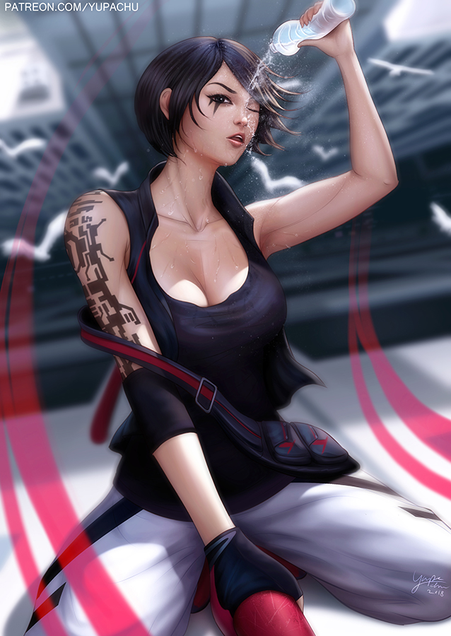 1girl faith_(mirror&#039;s_edge) faith_connors mirror&#039;s_edge mirror&#039;s_edge_(series) patreon_username tagme yupachu