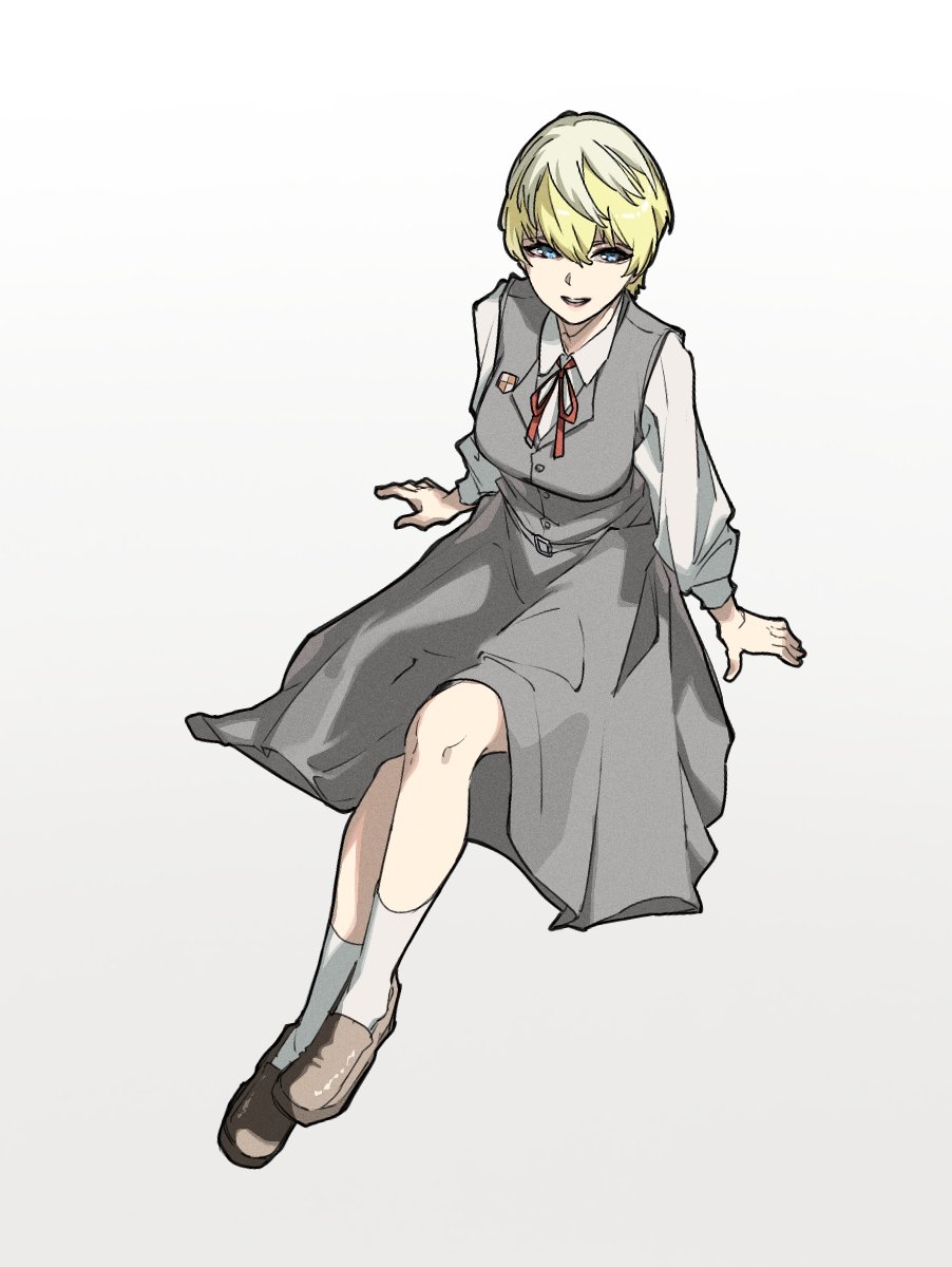 1girl blonde_hair blue_eyes breasts highres izumo_tenka large_breasts mato_seihei_no_slave skirt