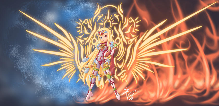 1girl absurdly_long_hair alternate_design bayonetta_(series) bayonetta_1 blue_eyes divine_being divine_entity flat_chest griddles humanization jubileus_(bayonetta) long_hair non-web_source very_long_hair