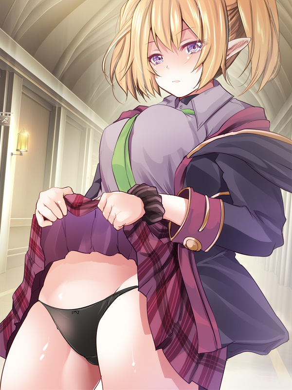 1girl artist_request groin pointy_ears tagme