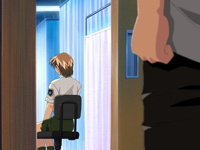 1girl chitose_midori green_green indoors katakura_shinji takazaki_yuusuke