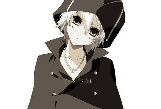 1boy hat jewelry katekyo_hitman_reborn! male_focus mammon_(reborn) medium_hair mio_yanagihara misteor necklace solo white_hair