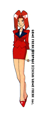 1girl female_focus full_body lisa_hatfield lowres official_art pulseman simple_background skirt solo sugimori_ken white_background