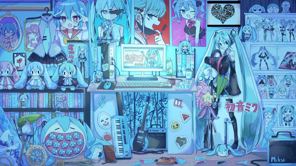 1000-nen_ikiteru_(vocaloid) 39 39_(vocaloid) aimaina aishite_aishite_aishite_(vocaloid) amplifier bare_shoulders bicute_bunnies_miku bicute_bunnies_miku_(kuroboshi) bicute_bunnies_miku_(rurudo) bicute_bunnies_miku_(white_bunny) blue_hair camera cardboard_cutout character_doll character_name cinnamiku clothes_hanger coin_locker_baby_(vocaloid) commentary_request computer computer_keyboard computer_mouse cup danmaku_comments desk detached_sleeves esp_stream-miku-custom figure futaba969649 gramophone_miku guitar hachune_miku hat hatsune_miku hatsune_miku_(ichi_no_sakura_oka) hatsune_miku_(if) hatsune_miku_(noodle_stopper) hatsune_miku_(nt) hatsune_miku_(vocaloid3) hatsune_miku_(vocaloid4) hatsune_miku_happy_16th_birthday_-dear_creators- hello_planet_(vocaloid) indoors instrument itabag kagerou_days_(vocaloid) karakuri_pierrot_(vocaloid) keyboard_(instrument) long_hair m@gical_cure!_love_shot!_(vocaloid) magical_mirai_(vocaloid) magical_mirai_miku magical_mirai_miku_(2017) magical_mirai_miku_(2018) magical_mirai_miku_(2022) megaphone meme miku_miku_beaaaam!!_(meme) miku_miku_ni_shite_ageru_(vocaloid) miku_symphony_(vocaloid) mug no_humans number_tattoo odds_&amp;_ends_(vocaloid) otaku_room otamatone panties plant pleated_skirt poppippoo_(vocaloid) potted_plant rabbit_hole_(vocaloid) saihate_(vocaloid) sakura_miku senbonzakura_(vocaloid) shiteyan&#039;yo skirt songover spring_onion sticker striped_clothes striped_panties tattoo tell_your_world_(vocaloid) tokumei_m_(vocaloid) underwear unknown_mother_goose_(vocaloid) unworn_clothes unworn_panties vampire_(vocaloid) vegetable_juice very_long_hair vocaloid vocaloid_boxart_pose witch_hat world_is_mine_(vocaloid) yuki_miku yuki_miku_(2011) yuki_miku_(2014) yuki_miku_(2015) yuki_miku_(2016) yuki_miku_(2018) yuki_miku_(2019) yuki_miku_(2020) yuki_miku_(2021) yuki_miku_(2022) yuki_miku_(2023) yuki_miku_(2024)