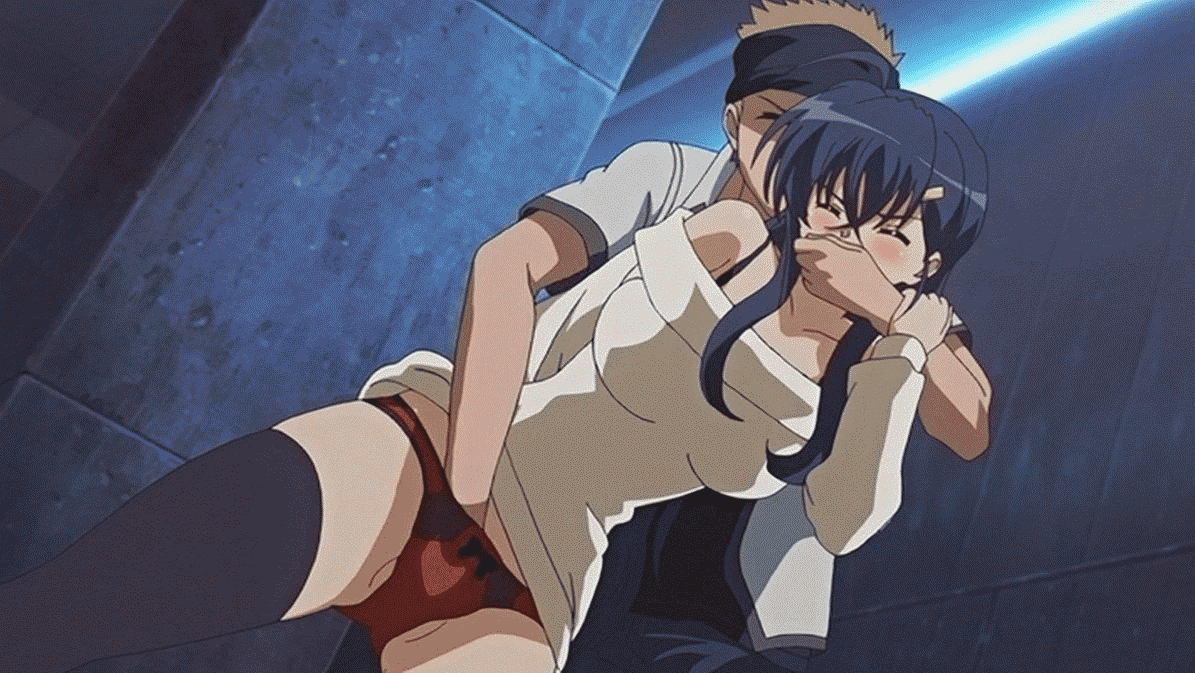 寝とられアニメgif mesu nochi torare, cheating, covering mouth, animated, animated gif, 1boy,  1girl, bandana, blue hair, blush, breasts, censored, groping, hair  ornament, large breasts, molestation, netorare, reiko (mesu nochi torare) -  Image View - |