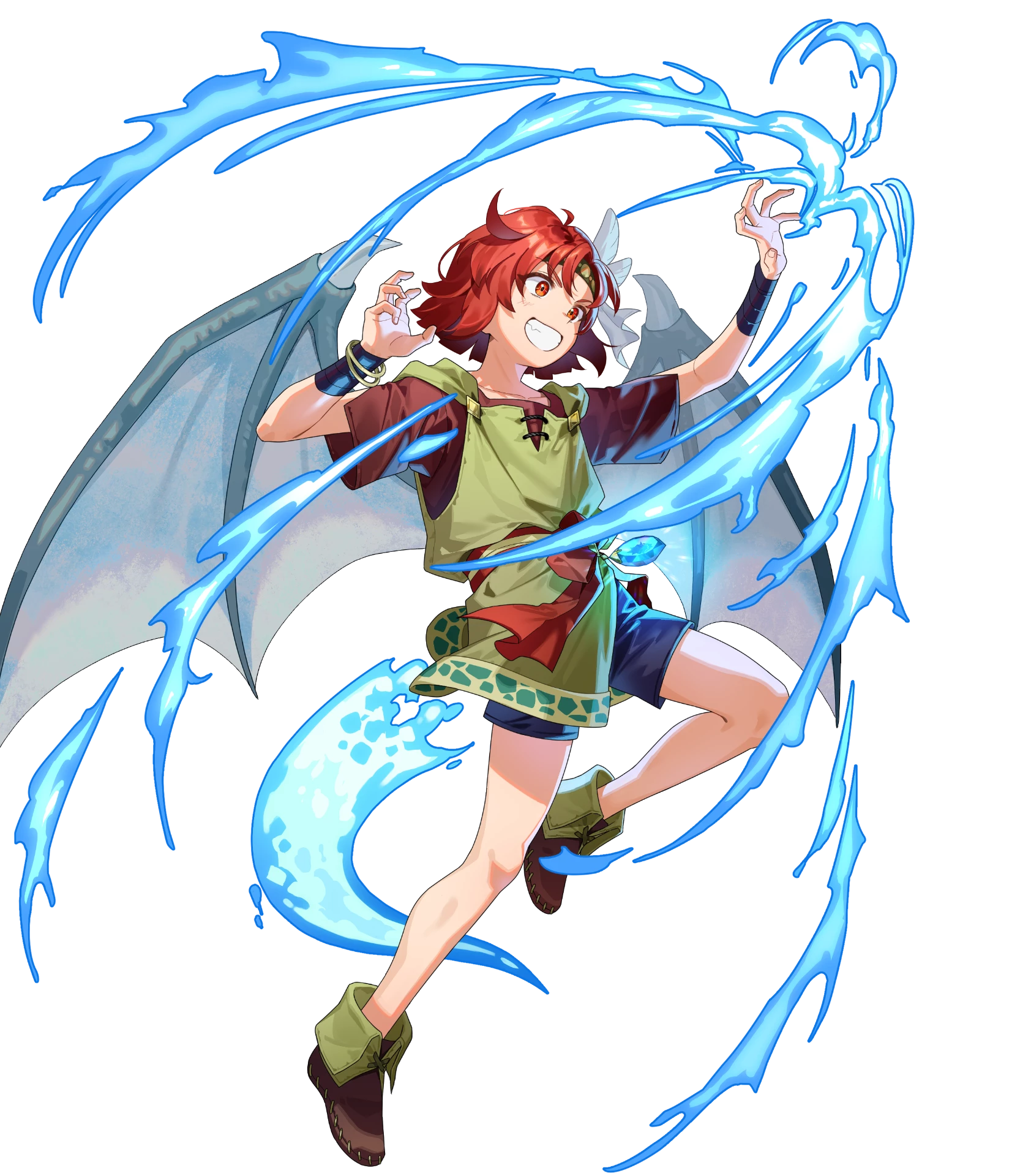 1boy dragon_boy dragon_wings fire_emblem fire_emblem:_mystery_of_the_emblem fire_emblem:_shadow_dragon_and_the_blade_of_light fire_emblem_heroes highres male_focus nintendo non-web_source official_art red_eyes red_hair short_hair solo wings xane_(fickle_dragon)_(fire_emblem) xane_(fire_emblem)