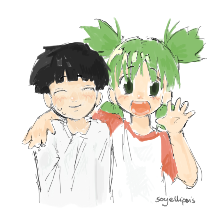 kageyama_shigeo koiwai_yotsuba mob_psycho_100 soyellipsis yotsubato!