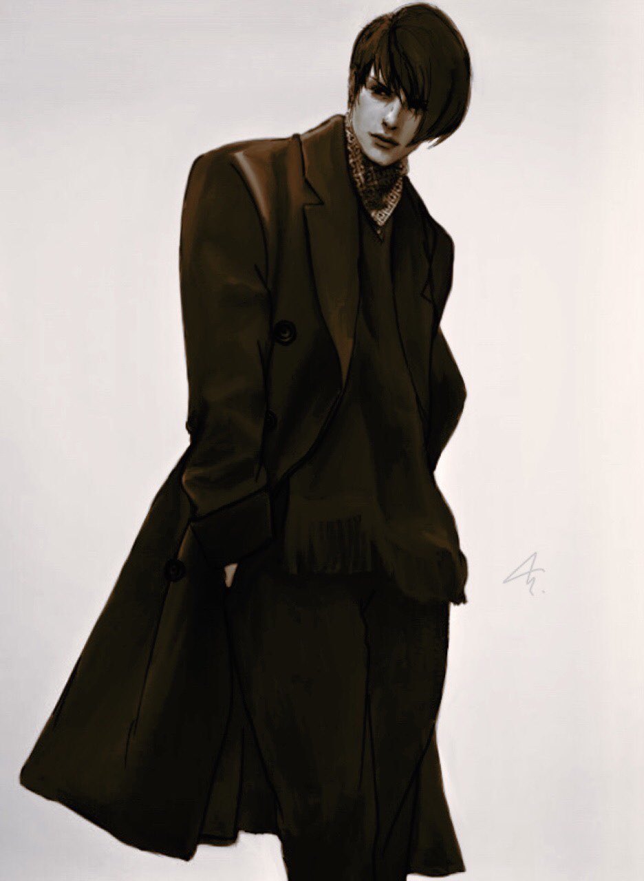 1boy coat red_hair snk the_king_of_fighters trench_coat yagami_iori