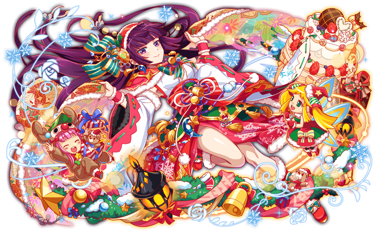 3girls alternate_costume alternate_hair_ornament animal_costume anime_coloring antlers aqua_bow aqua_bowtie aqua_outline aqua_wings artist_request bare_arms bare_legs bare_shoulders bell black_pantyhose blue_gemstone blue_outline blueberry blunt_bangs blunt_ends blunt_sidelocks blush blush_stickers boots bow bowtie box brown_sleeve_cuffs brown_sleeves cake cape chocolate christmas_ornaments christmas_stocking christmas_wreath closed_eyes closed_mouth collar cookie crash_fever detached_sleeves dress dress_bow earrings eyelashes facial_mark fairy fairy_wings floral_print_cape flower flower_knot flower_symbol food footwear_bow fork fruit full_body furisode_sleeves game_cg gem gift gift_box gloves green_bow green_bowtie green_eyes green_overskirt hair_bow hair_ornament hair_ribbon hair_tubes hairband hakama hat hat_ornament heart heart-shaped_cookie heart-shaped_food himiko_(crash_fever) holding holding_fork holding_unworn_cape holding_unworn_clothes horizontal-striped_bow horns index_finger_raised jade_(gemstone) japanese_clothes jewelry kimono knees_together_feet_apart lantern layered_dress layered_sleeves leaf leaf_on_head light_particles long_hair long_skirt looking_at_viewer low-tied_long_hair lying magatama magatama_earrings mark_under_eye mittens multiple_girls nontraditional_miko number_print numbered obi obidome official_alternate_costume official_alternate_hair_ornament official_art open_box open_hands open_mouth outline outstretched_arms overskirt pantyhose pelvic_curtain pink_hair pinstripe_bow pleated_dress pom_pom_(clothes) print_hakama print_sleeves puffy-trimmed_cape puffy-trimmed_dress puffy-trimmed_footwear puffy-trimmed_gloves puffy-trimmed_hairband puffy-trimmed_hat puffy-trimmed_kimono puffy-trimmed_skirt puffy-trimmed_sleeves puffy-trimmed_wrist_cuffs puffy_collar purple_ribbon red_bow red_bowtie red_footwear red_gloves red_hairband red_hakama red_hat red_mittens red_outline red_sash red_scarf reindeer_antlers reindeer_costume ribbon ribbon-trimmed_sleeves ribbon_trim rose santa_boots santa_costume santa_dress santa_gloves santa_hat sash scarf sidelocks skirt sleeve_cuffs sleeveless sleeveless_kimono snow snowflake_print sparkle square square_print star_(symbol) star_hat_ornament star_ornament strapless strapless_dress strawberry streamers stuffed_animal stuffed_toy tachi-e tassel tassel_earrings teddy_bear teeth third-party_source tink_(crash_fever) tongue transparent_background tsurime twintails two-tone_dress underbust unworn_cape upper_teeth_only very_long_hair white_collar white_flower white_ribbon white_rose white_stripes wings wreath yellow_bow yellow_stripes yellow_trim