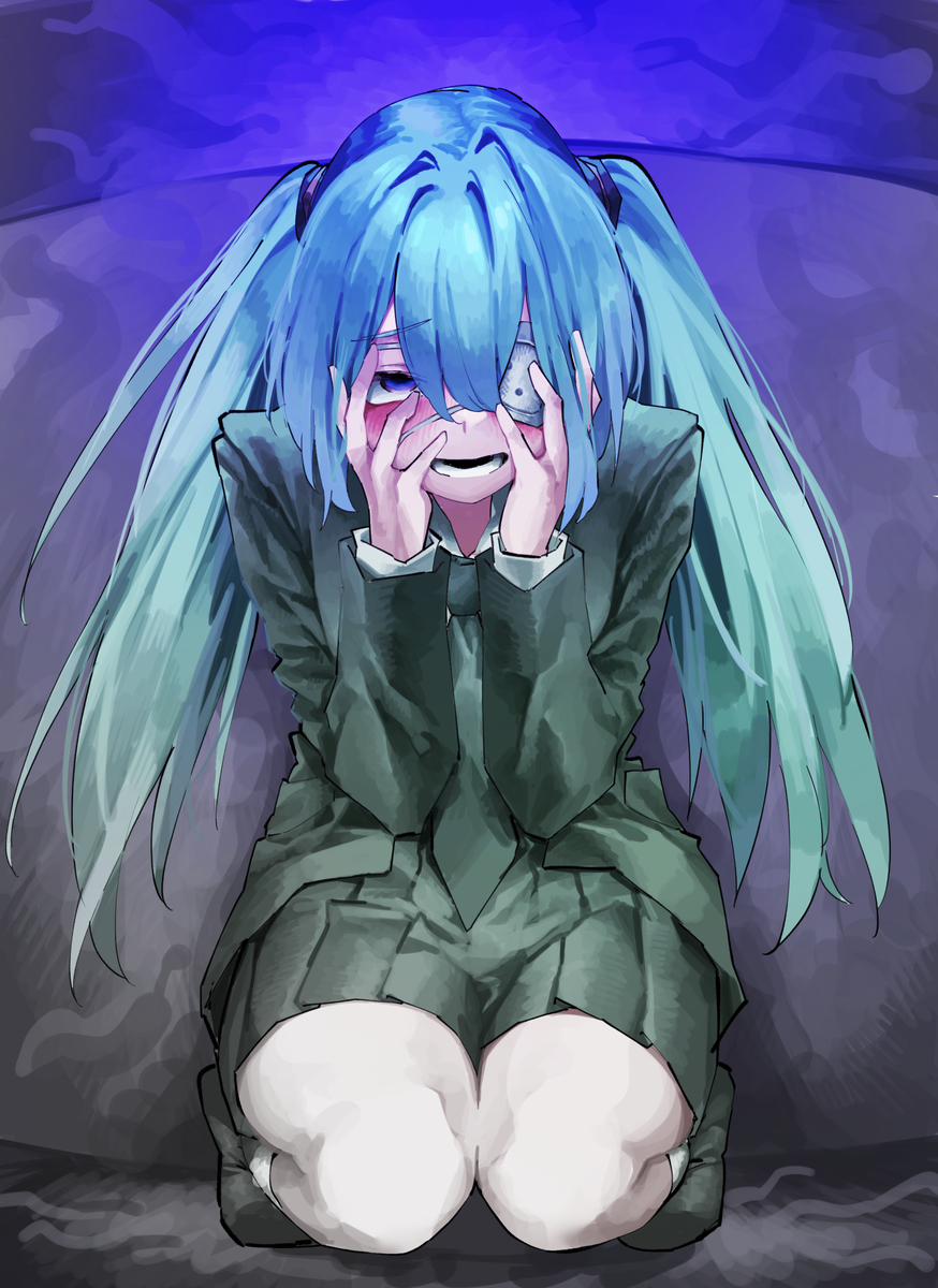 1girl bandages deco27 eyepatch hatsune_miku highres monitoring_(vocaloid) tagme vivo_(vivo_sun_0222) vocaloid