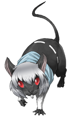 atlus bad_id bad_pixiv_id female_focus full_body looking_at_viewer lowres mazeran nazrin nazrin_(mouse) no_humans persona red_eyes silver_hair teeth touhou transparent_background