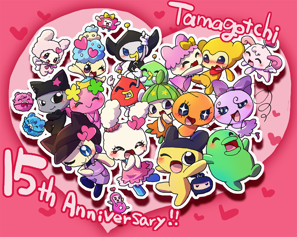 6+boys 6+girls akaspetchi anniversary annotation_request blush chamametchi chibi chibi_only commentary_request doremitchi everyone flowertchi gozarutchi hapihapitchi happy heart hiyoko_at kikitchi kizunatchi kuchipatchi kuromametchi lovelin lovelitchi makiko_(tamagotchi) mametchi melodytchi memetchi moriritchi multiple_boys multiple_girls open_mouth pashalin pink_background pipospetchi smile sopratchi spacytchi tamagotchi tamagotchi!_(anime) tamagotchi_uchuu_ichi_happy_na_monogatari!? tamagotchi:_the_movie tamagotchi_(creature) tamagotchi_plus tamagotchi_id telelin uwasatchi white_background