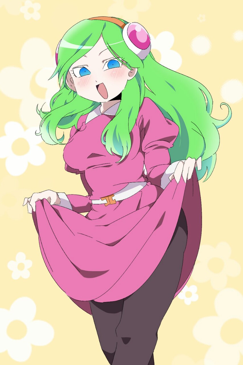 10s 1girl artist_request blue_eyes blush brianne_de_chateau dragon_ball dragon_ball_super green_hair hairband highres looking_at_viewer ribrianne