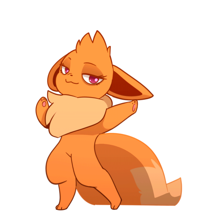 1girl 2019 a_hat_in_time animal animated animated_gif bad_tag brown_fur creatures_(company) dancing daww digitigrade eevee eto_ya female_focus furry furry_female game_freak gen_1_pokemon highres looking_back meme narrowed_eyes nintendo pink_eyes pokemon pokemon_(creature) simple_background smug smug_smile solo standing