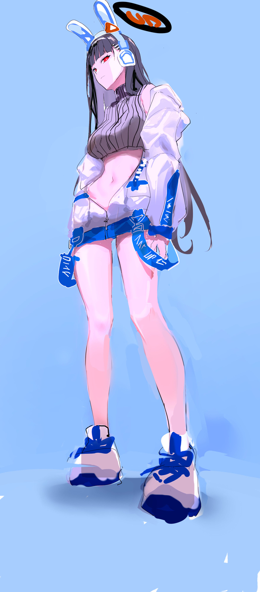 1girl blue_archive highres navel porroll rio_(blue_archive) tagme
