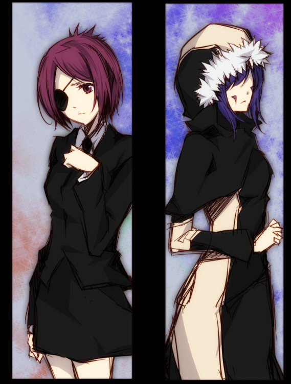 2girls bad_id bad_pixiv_id chrome_dokuro coat katekyo_hitman_reborn! mammon_(reborn) multiple_girls short_hair zhihua
