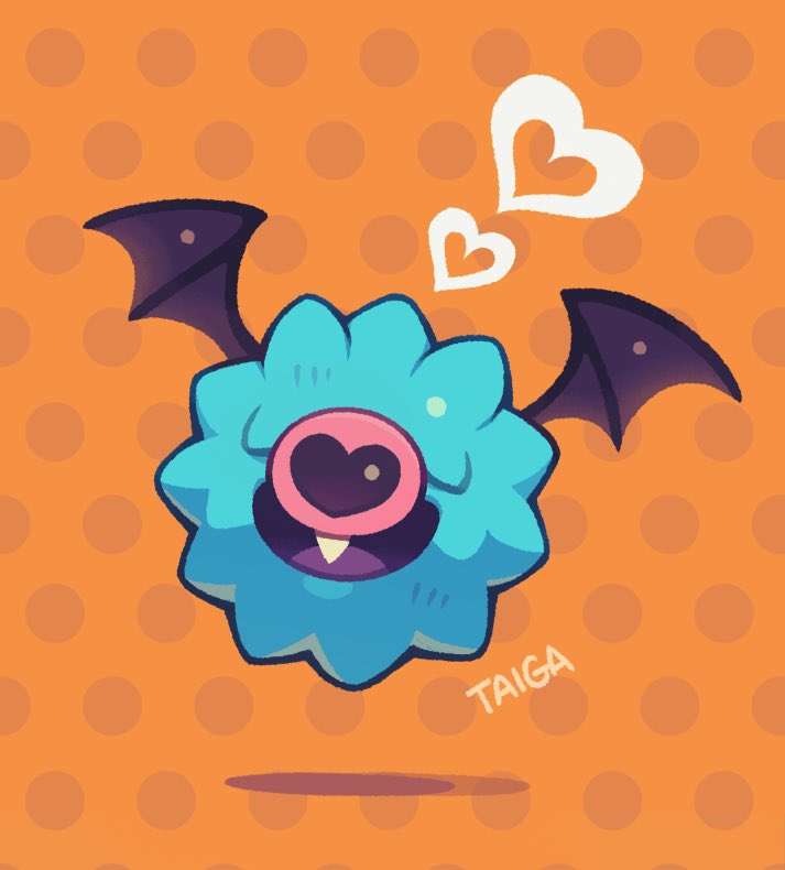 bat_(animal) bat_wings big_nose blue_fur gen_5_pokemon heart kayama_taiga nintendo open_mouth pokemon pokemon_(creature) teeth wings woobat