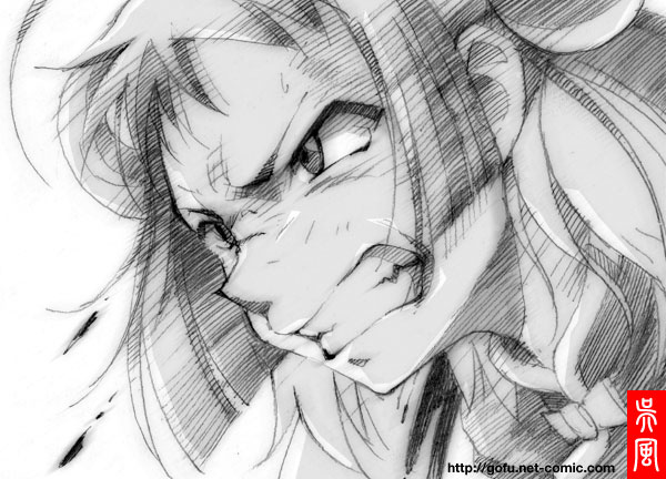 1girl 428 428:_fuusa_sareta_shibuya_de canaan_(series) chunsoft female_focus gofu greyscale monochrome sketch solo traditional_media white_background yunyun_(canaan)
