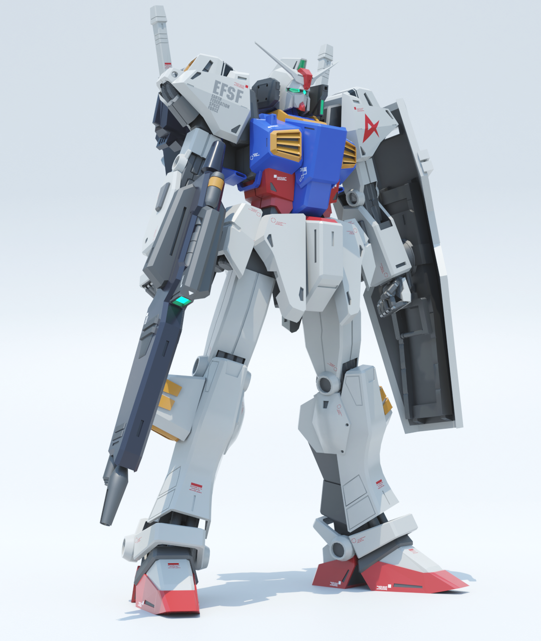 3d amuro_ray beam_rifle char's_counterattack color_variation commentary_request earth_federation earth_federation_space_forces energy_gun fusion gassan_(7nan8ku) gradient_background gundam gundam_mk_ii highres machinery mecha mecha_focus mobile_suit mobile_suit_gundam original realistic redesign robot roundel science_fiction shield v-fin weapon zeta_gundam