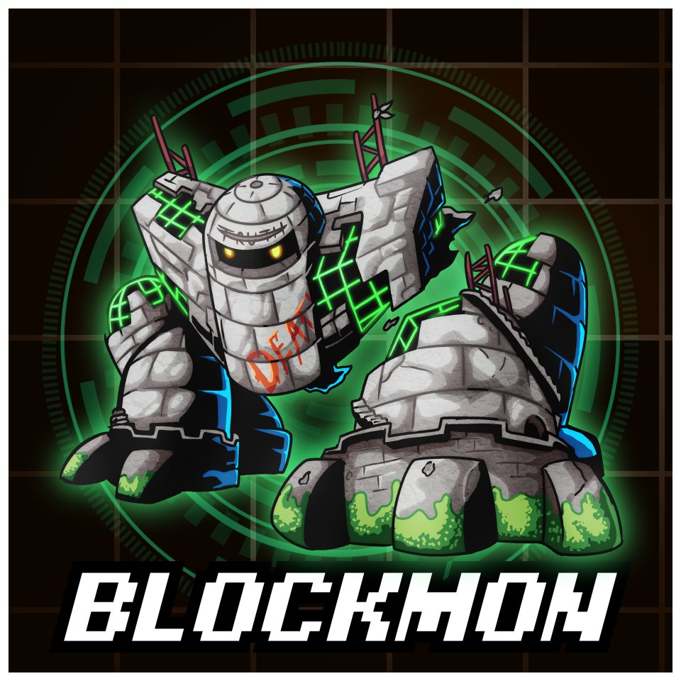 digimon digimon_(creature) fusion golemon golemon_(ps) original rock solo wireframe yellow_eyes