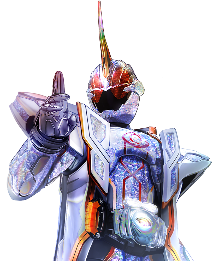 1boy armor belt compound_eyes eyecon ghost_driver gloves helmet horns kamen_rider kamen_rider_ghost kamen_rider_ghost_(mugen_damashii) kamen_rider_ghost_(series) male_focus masukudo_(hamamoto_hikaru) red_eyes rider_belt single_horn solo standing tokusatsu upper_body visor_(armor) white_armor
