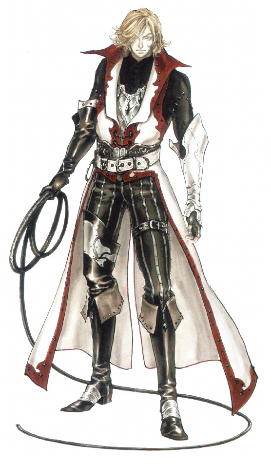 bishounen blonde_hair castlevania_(series) castlevania:_lament_of_innocence game hero kojima_ayami konami leon_belmont whip